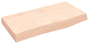 kezeletlen tömör tölgyfa fali polc 60x30x(2-6) cm