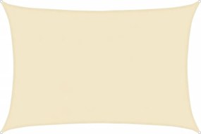 vidaXL krémszínű HDPE napvitorla 160 g/m² 5 x 6 m