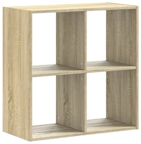 sonoma tölgy színű szerelt fa könyvespolc 68,5 x 32 x 68,5 cm