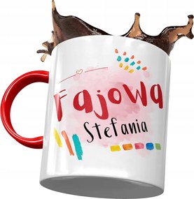 Piros Bögre Stefánia Barátnőknek Ajándék Nyomtatott Fotóval