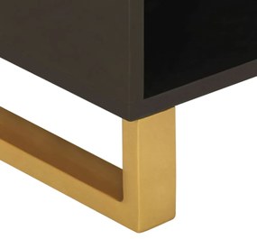 barna és barna tömör mangófa TV-szekrény 80x33,5x46 cm