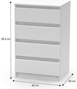 HANY NEW 014 komód, fehér