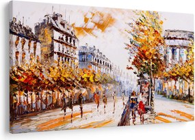 Kép - Utca Párizsban (90x60 cm)