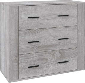 vidaXL szürke sonoma színű szerelt fa tálalószekrény 80x33x70 cm