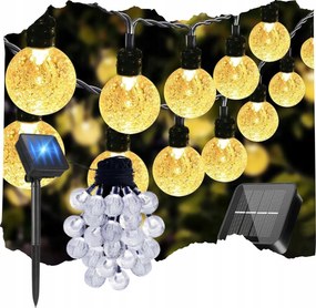 Lámpák Kerti Fényfüzér 100LED 12M Napelemes Kerti Fényfüzér