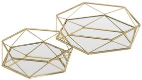 Fém dekoratív tálca szett 2 db-os ø 25 cm – Casa Selección