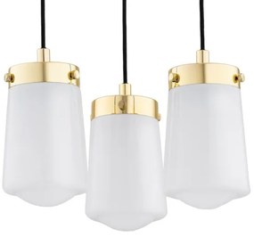 Argon 6164 - Csillár zsinóron PASADENA 3xE27/15W/230V arany/fehér