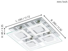 Eglo Almana 94226 mennyezetlámpa, 4x3W LED, 4x200 lm