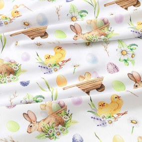 Goldea húsvéti kör alakú teflonos terítő - húsvéti szimbólumok Ø 100 cm