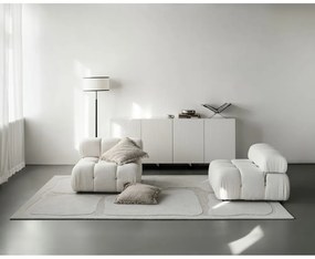 Világosszürke gyapjú szőnyeg 200x300 cm Morphic Organica – Agnella