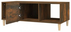 füstös tölgy színű szerelt fa dohányzóasztal 102 x 50 x 40 cm