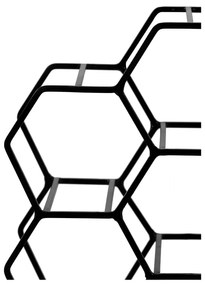 Fekete fém bortartó polcos állvány, palackok száma 12 Salbris – Light &amp; Living