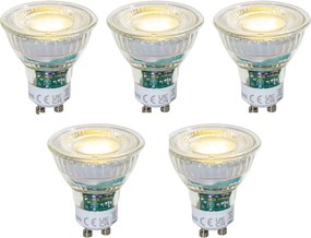 5 darabos GU10 50mm szabályozható átlátszó LED izzó készlet 2,5W 450 lm 3000K
