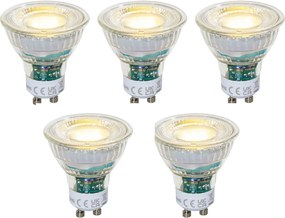 5 darabos GU10 50 mm-es dimmelhető LED izzókészlet átlátszó 2,5 W 450 lm 3000K