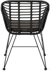 Musa fekete rattan szék