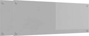 vidaXL Konyhai splashback 2 pcs Világosszürke 110 x 40 cm edzett üveg