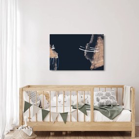 Kép - Sötétkék absztrakció (90x60 cm)