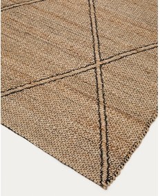 Natúr színű kézi szövésű juta szőnyeg 160x230 cm Vallalta – Kave Home
