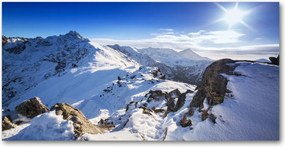 Fotó üvegfestmény Tátra csúcs 140x70