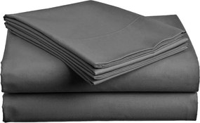 Pamut lepedő gumival STANDARD 90 x 200 cm sötétszürke