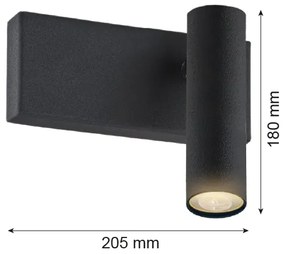 Argon 8065 - Fali spotlámpa ETNA 1xG9/6W/230V fekete