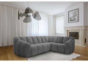 Szürke sarokkanapé (jobb oldali-L alakú) Shell – Miuform