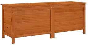 barna tömör fenyőfa kerti tárolóláda 150 x 50 x 56,5 cm