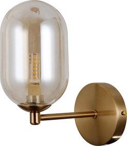 Italux klasszikus fali lámpa perano antik bronz borostyán itxwl-4215-1-hbr