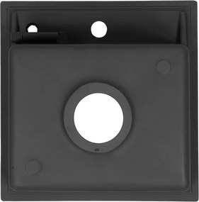 Nia szögletes egy medencés gránit mosogató fekete