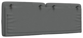 sötétszürke szövet fejtámla párna 140 cm