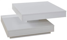 UNIVERSAL Fehér forgatható dohányzó asztal laminált MDF 70cm