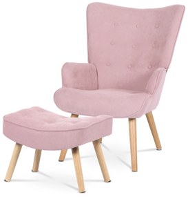 Fülkés fotel lábtartóval PINK2, rózsaszín