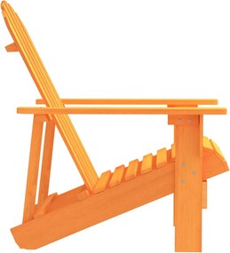 Narancssárga tömör fenyőfa kerti Adirondack szék