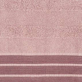 Pati törölköző 50x90 púderrózsaszín frottír csíkos 500g