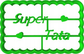 Forma Lyukasztó Mézeskalács kiszúró Apák Napja Felirat Szuper Apa 8cm