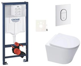 Függesztett WC-készlet könnyű falakhoz / előfalra szerelhető SAT Infinitio SIKOGRSIN10ASH0