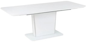 Fehér Bővíthető Étkezőasztal 160/200 x 90 cm SUNDS Beliani