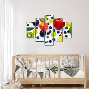 Vízcseppekkel ellátott gyümölcs képe (150x105 cm)