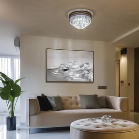 Brilagi - LED kristályos mennyezeti lámpa VELURE 5xE14/40W/230V fekete