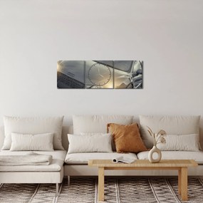 Audi autó képe - szürke (órával) (90x30 cm)