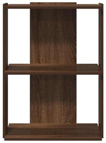 3 szintes barna tölgyszínű fa könyvespolc 60x30x80 cm