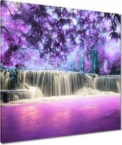 Vászonkép 90x90 Lila vízesés
