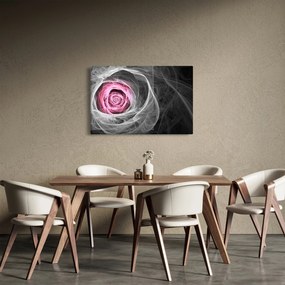 Kép - Absztrakt rózsa, fukszia (90x60 cm)