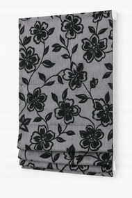 Római roló elegáns virágokkal 80 x180 cm ezüst grafit