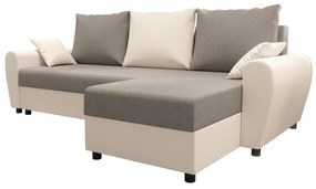 Sarok ülőgarnitúra Fleur L (krém + szürke) (J). 1057064