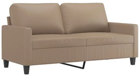vidaXL 2 személyes cappuccino színű műbőr kanapé 140 cm