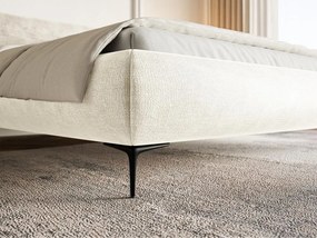 Franciaágy 180 cm Rirri 180B (ágyráccsal) (krém + fekete). 1099831