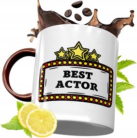 Bordó Bögre Színésznek Születésnapra Ajándék fényképes nyomtatással