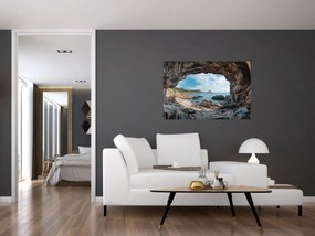 Kép - Barlang a tenger mellett (90x60 cm)