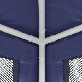 kék HDPE rendezvénysátor 10 hálós oldalfallal 3 x 12 m
